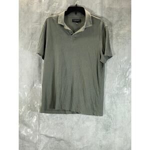 THE MEN'S STORE At Bloomingdales Men's Grey Short Sleeve Polo Shirt SZ M
